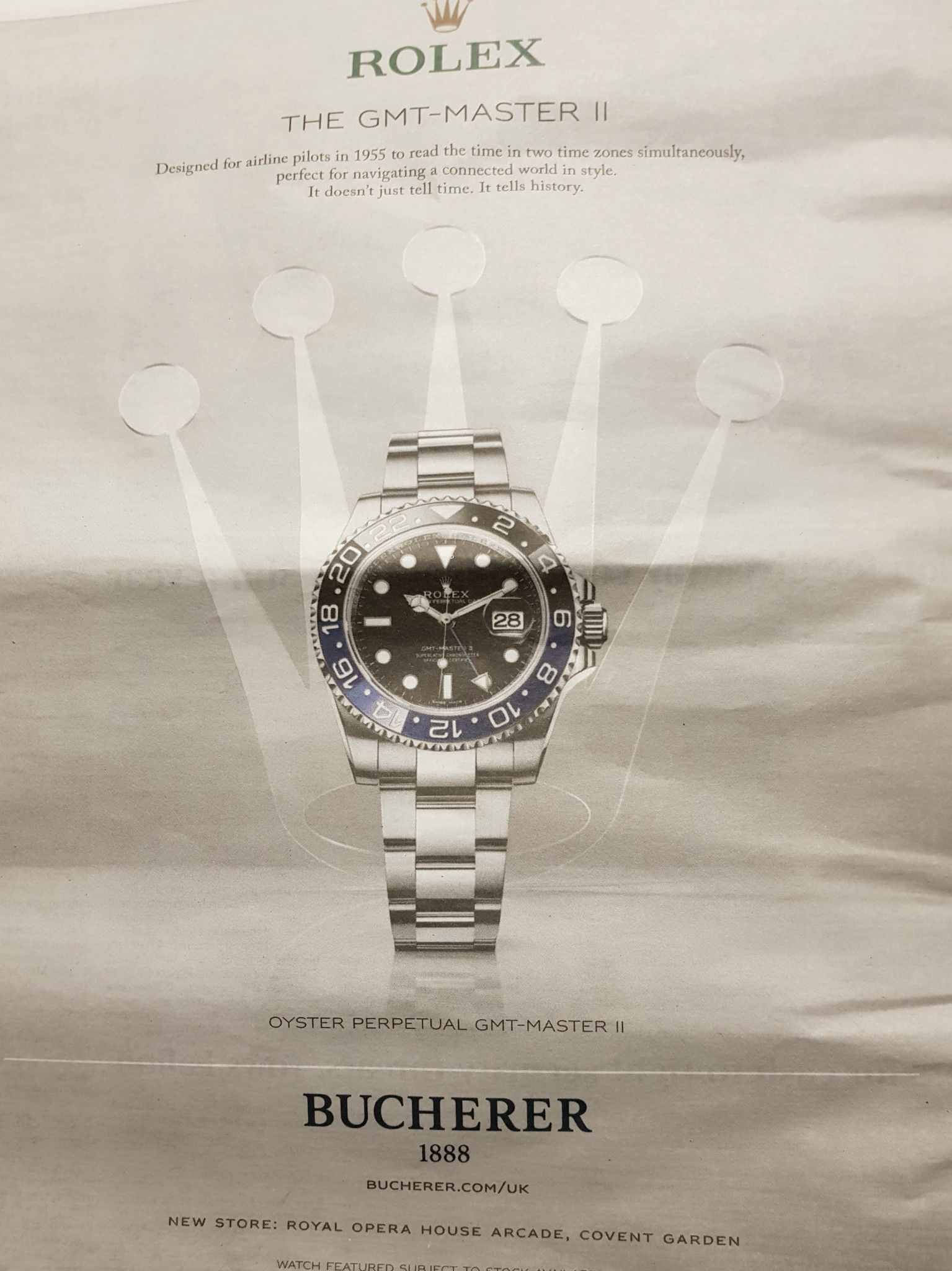 Bucherer Rolex advert