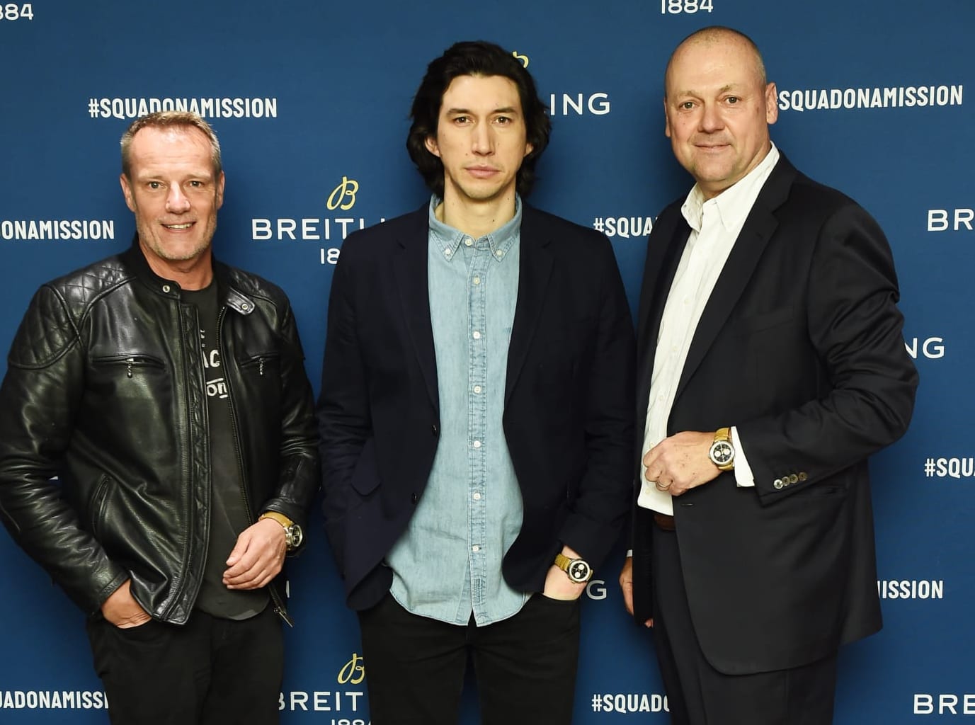 Stuart Garner, Adam Driver, Thierry Prissert_Breitling Premier Norton Edition Event in New York_2