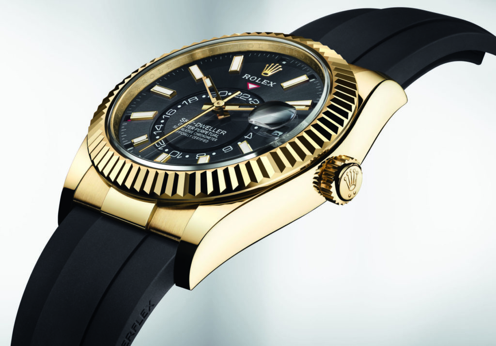 Rolex Sky-Dweller offered on aa sporty Oysterflex strap for the first time
